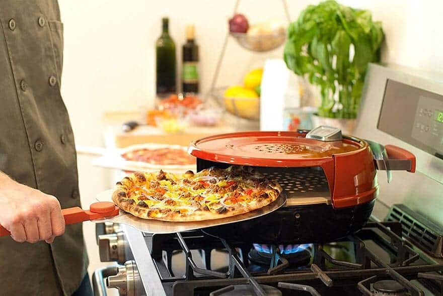 Horno de pizza de gas para exteriores con piedra giratoria automática para  pizza, hornos de pizza de propano portátiles de 14 pulgadas para
