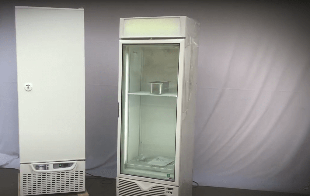 Mini congelador vertical compacto con acabado de acero inoxidable de 1.1  pies cúbicos con control de temperatura ajustable, para el hogar