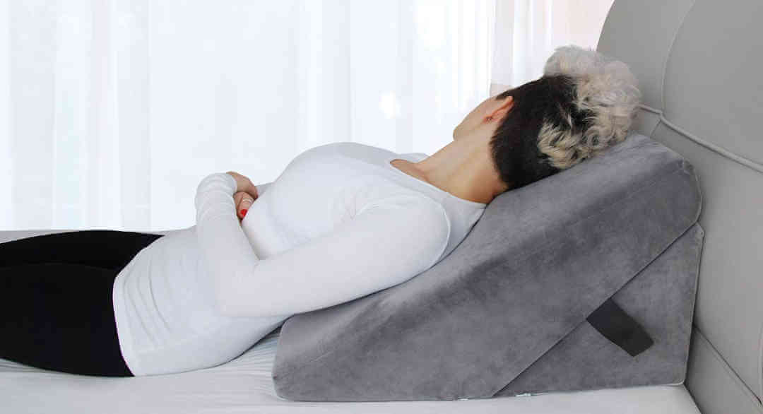 Almohada plegable de espuma viscoelástica para evitar ronquidos, acidez  estomacal, lectura, dolor de espalda inferior y superior, cojín inclinado  con