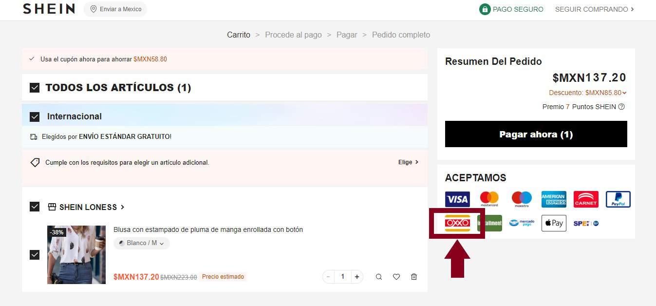 Paga tus pedidos de Shein en OXXO (Guía 2024)